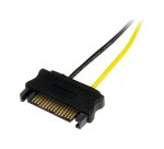 StarTech.com Câble adaptateur d'alimentation SATA vers carte vidéo PCI Express 6 broches de 15 cm