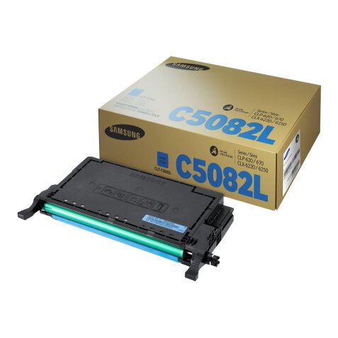 Samsung CLT-C5082L - à rendement élevé - cyan - original - cartouche de toner (SU055A)