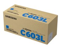 Samsung CLT-C603L - hoog rendement - cyaan - origineel - tonercartridge (SU080A)