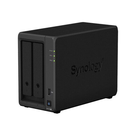 Synology DiskStation DS720+ serveur de stockage NAS Bureau Intel® Celeron® J4125 2 Go DDR4 0 To Noir