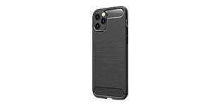 DLH Coque silicone noire pour Apple iPhone 12 et iPhone 12 Pro