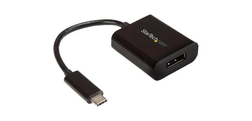StarTech.com Adaptateur USB-C vers DisplayPort - 4K 60Hz/8K 30Hz - Dongle USB Type-C vers DP 1.4 HBR2 - Adaptateur USB-C Vidéo Compact (DP Alt Mode) - Compatible Thunderbolt 3 - Noir