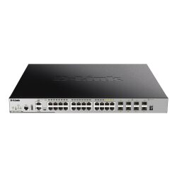 D-Link DGS-3630-28PC/SI commutateur réseau Géré L3 Gigabit Ethernet (10/100/1000) Connexion Ethernet, supportant l'alimentation via ce port (PoE) Noir, Gris
