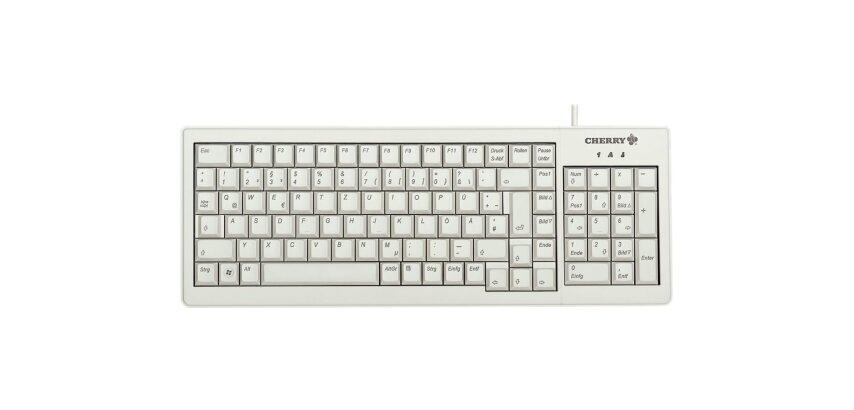 CHERRY XS G84-5200 clavier Bureau USB + PS/2 AZERTY Français Gris