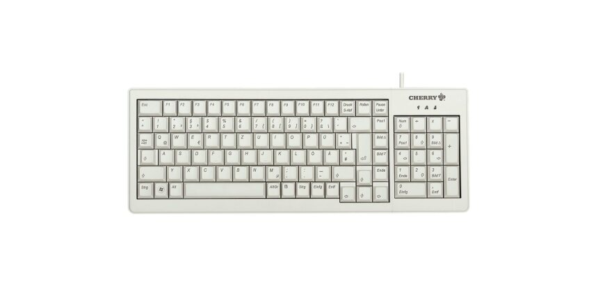 CHERRY XS G84-5200 clavier Bureau USB + PS/2 AZERTY Français Gris