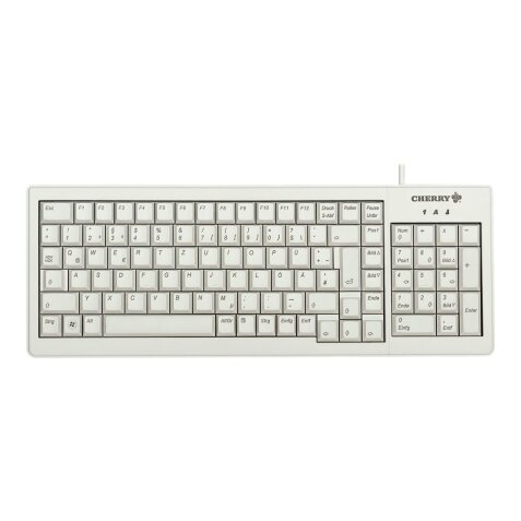 CHERRY XS G84-5200 clavier Bureau USB + PS/2 AZERTY Français Gris