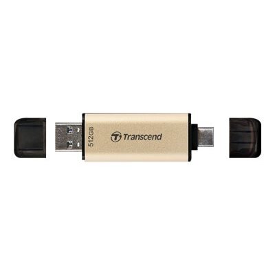 Transcend JetFlash 930C lecteur USB flash 512 Go USB Type-A / USB Type-C 3.2 Gen 1 (3.1 Gen 1) Or