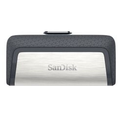 SanDisk Drive USB Ganda Ultra Tipe-C 256 GB lecteur USB flash 256 Go USB Type-A / USB Type-C 3.2 Gen 1 (3.1 Gen 1) Gris, Argent