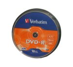 Verbatim DVD-R Matt Silver 4,7 Go 10 pièce(s)