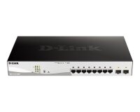 D-Link DGS-1210-10MP Géré L2 Gigabit Ethernet (10/100/1000) Connexion Ethernet, supportant l'alimentation via ce port (PoE) Noir, Gris
