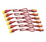 APC Power Cord Kit (6 ea), Locking, C13 to C14, 1.2m, Red - Professionnels