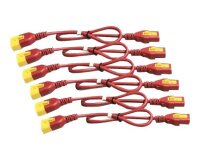 APC Power Cord Kit (6 ea), Locking, C13 to C14, 1.2m, Red - Professionnels