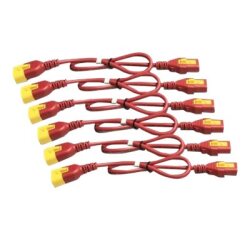 APC Power Cord Kit (6 ea), Locking, C13 to C14, 1.2m, Red - Professionnels