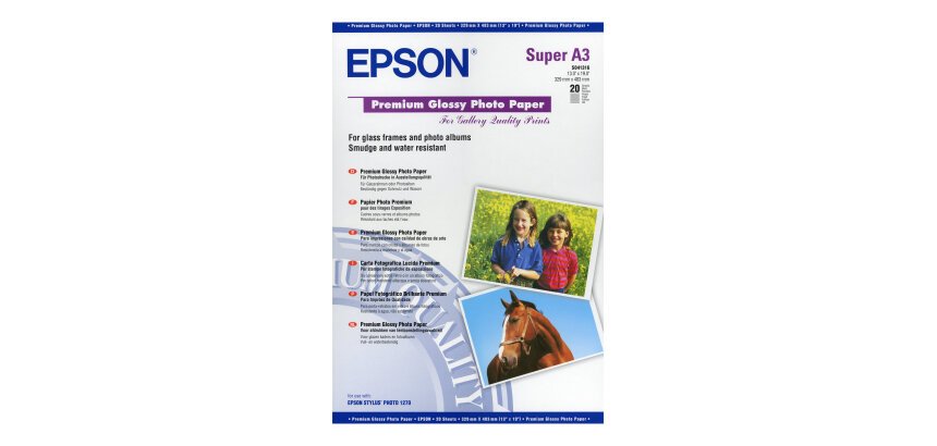 Epson Premium - photo paper - glossy - 20 sheet(s) - Super A3/B - 255 g/m²