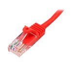StarTech.com Câble réseau Cat5e UTP sans crochet de 3m - Cordon Ethernet RJ45 anti-accroc - M/M - Rouge