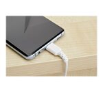 StarTech.com Câble de Charge Rapide USB-C de 1m, Robuste, Charge et Synchronisation, 60W (3A) PD, USB 2.0, Gaine TPE Blanche et Fibre d'Aramide - Cordon de Charge USB C