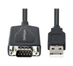 StarTech.com Câble USB vers RS232 de 1m - Câble Convertisseur USB vers RS232 DB9 Mâle avec Rétention du Port COM - Prolific IC - Adaptateur USB vers Série pour PLC/Imprimante/Scanner, Windows/Mac