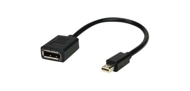 MCL MC396-0.15M câble DisplayPort 0,15 m Mini DisplayPort Noir