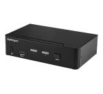 StarTech.com Switch KVM DisplayPort à 2 Ports - 4K60Hz - Écran Unique - Switch KVM USB UHD DP 1.2 à 2 Ports avec Hub USB 3.0 Intégré et Audio - Dell HP Apple Lenovo - Conforme TAA