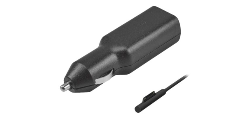 DLH Chargeur voiture allume-cigare 45W pour Microsoft Surface Pro / Go / laptop