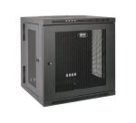 Tripp Lite Armoire rack à montage mural, profondeur de commutateur et profil compact 10U SmartRack, charnières dorsales