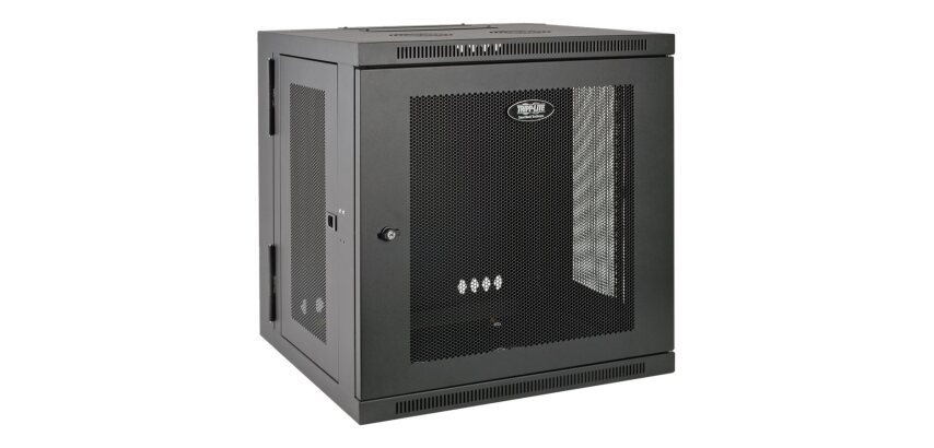 Tripp Lite Armoire rack à montage mural, profondeur de commutateur et profil compact 10U SmartRack, charnières dorsales