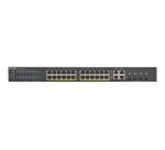 Zyxel GS1920-24HPV2 Géré Gigabit Ethernet (10/100/1000) Connexion Ethernet, supportant l'alimentation via ce port (PoE) Noir