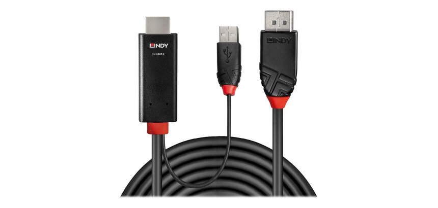 Lindy Câble adaptateur 2m HDMI vers Display Port 4K60Hz