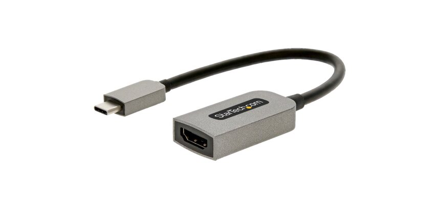 StarTech.com Adaptateur USB-C vers HDMI, Vidéo 4K 60 Hz, HDR10, Dongle USB-C vers HDMI pour Moniteur, Compatible USB4 / Thunderbolt