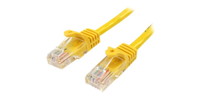 StarTech.com Câble réseau Cat5e sans crochet de 50 cm - Jaune