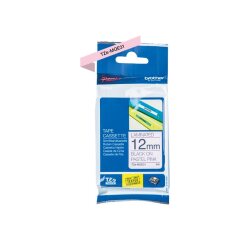 Brother TZEMQE31 ruban d'étiquette Noir sur rose TZe