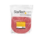 StarTech.com Ruban Auto Agrippant - Rouleau de 30,5 m pour Gestion de Câbles - Ruban Auto-Agrippant - Attaches Câble Ajustables - Sangles de Gestion de Câbles Auto-agrippantes et Réutilisables - Rouge
