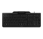 CHERRY SECURE BOARD 1.0 Clavier filaire, lecteur cartes à puce, noir, USB, AZERTY - FR