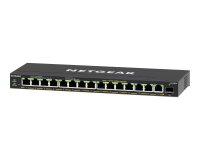 NETGEAR 16-Port High-Power PoE+ Gigabit Ethernet Plus Switch (231W) with 1 SFP port (GS316EPP) Géré Gigabit Ethernet (10/100/1000) Connexion Ethernet, supportant l'alimentation via ce port (PoE) Noir