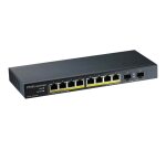 Zyxel GS1100-10HP v2 Non-géré Gigabit Ethernet (10/100/1000) Connexion Ethernet, supportant l'alimentation via ce port (PoE) Noir
