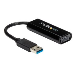 StarTech.com Adaptateur USB 3.0 vers VGA, Convertisseur de Moniteur USB vers VGA pour Windows, Slim (pas de support pour macOS/ChromeOS/Linux) - TAA