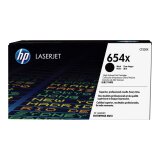 HP 654X toner noir grande capacité LaserJet authentique avec toner ColorSphere