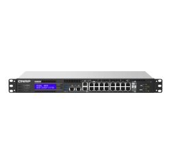 QNAP QGD-1602P Géré L2 2.5G Ethernet (100/1000/2500) Connexion Ethernet, supportant l'alimentation via ce port (PoE) Noir, Gris