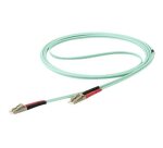 StarTech.com Câble Fibre Optique Multimode de 15m LC/UPC à LC/UPC OM4, Fibre Zipcord 50/125µm LOMMF/VCSEL, Réseaux 100G, Faible Perte d'Insertion, Cordon de Raccordement Fibre LSZH