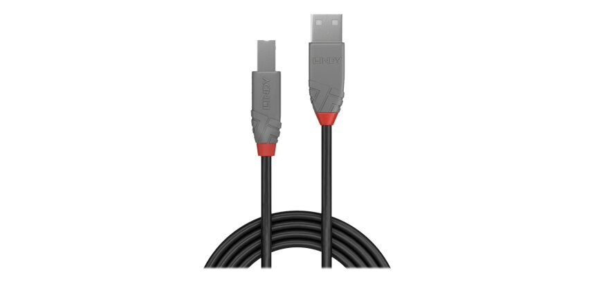 Lindy Câble USB 2.0 type A vers B, Anthra Line, 10m