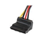 StarTech.com Câble répartiteur d'alimentation en Y LP4 vers 2 SATA à angle droit et verrouillage 30 cm - LP4 4 broches vers deux SATA