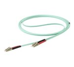 StarTech.com Câble Fibre Optique Multimode de 15m LC/UPC à LC/UPC OM4, Fibre Zipcord 50/125µm LOMMF/VCSEL, Réseaux 100G, Faible Perte d'Insertion, Cordon de Raccordement Fibre LSZH