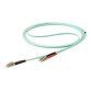 StarTech.com Câble Fibre Optique Multimode de 15m LC/UPC à LC/UPC OM4, Fibre Zipcord 50/125µm LOMMF/VCSEL, Réseaux 100G, Faible Perte d'Insertion, Cordon de Raccordement Fibre LSZH
