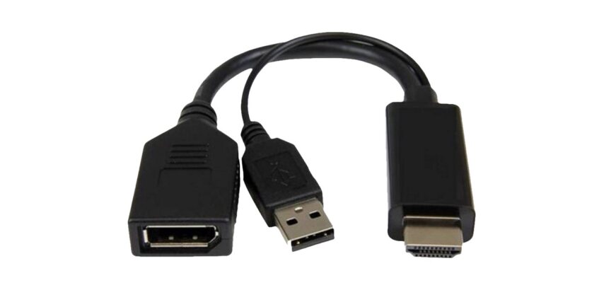DLH DY-TU4247B câble vidéo et adaptateur DisplayPort HDMI + USB Noir