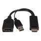 DLH DY-TU4247B câble vidéo et adaptateur DisplayPort HDMI + USB Noir