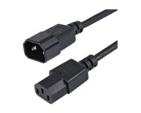 StarTech.com Rallonge Électrique de 1m, C14 à C13, 10A 125V, 18AWG, Rallonge de Cordon d'Alimentation pour Ordinateur, Câble d'Alimentation CA IEC-320-C14 à IEC-320-C13 pour Alimentation Électrique, UL Listed