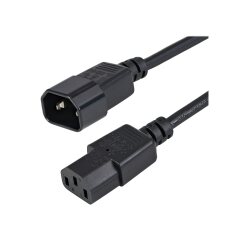 StarTech.com Rallonge Électrique de 1m, C14 à C13, 10A 125V, 18AWG, Rallonge de Cordon d'Alimentation pour Ordinateur, Câble d'Alimentation CA IEC-320-C14 à IEC-320-C13 pour Alimentation Électrique, UL Listed
