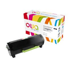 Toner remanufacturé OWA - haute capacité - Noir - pour LEXMARK 50F2H00, 50F2H0E