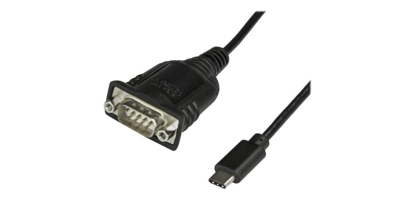 StarTech.com Câble Adaptateur USB-C vers Série de 40 cm - Convertisseur USB Type C vers RS232 (DB9) - Câble Série USB-C pour PLCs/APIs, Scanners, Imprimantes - M/M - Windows/Mac/Linux