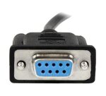 StarTech.com Câble null modem série DB9 RS232 de 2m - Cordon série DB9 vers DB9 - F/F - Noir